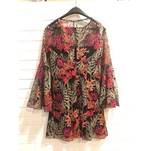 Jay Godfrey NWT Bell Sleeve Embroidered Dress